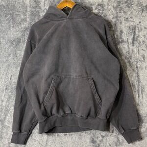 Los Angeles Apparel Pullover Hoodie 14 Oz Heavy Fleece Faded Black Large